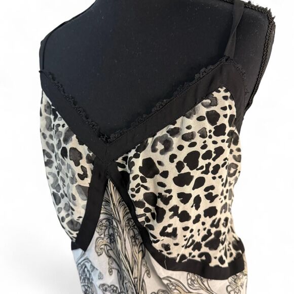 Lane Bryant Vintage Y2K Leopard Print Lace Trim Cami Top Sz 18 - Picture 3 of 8